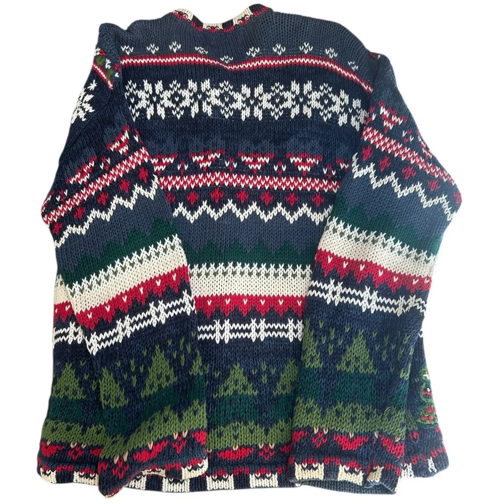 Vintage Christmas Knit Sweater By Heirloom Collectibles Size Large - Picture 3 of 4